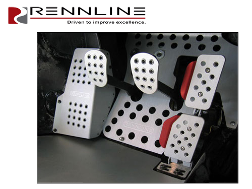 Rennline REV2 4 Piece Pedal Set Perforated